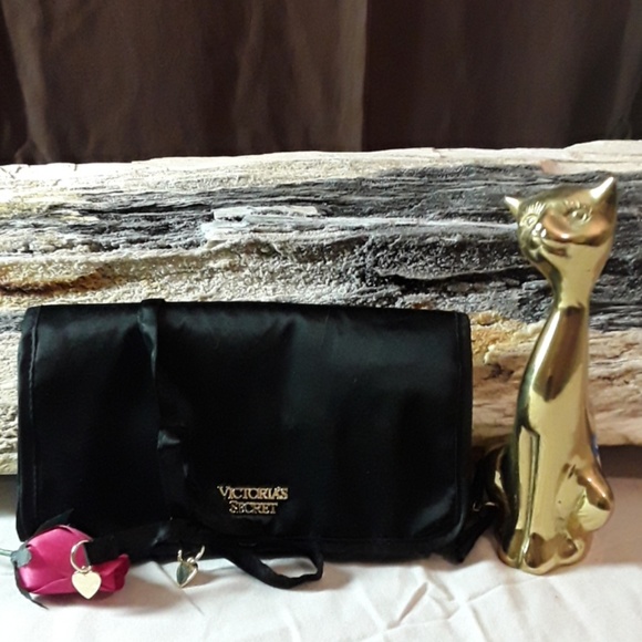 VictoriasSecret's-Jewelry Travel Bag Blk Silk - Picture 3 of 8